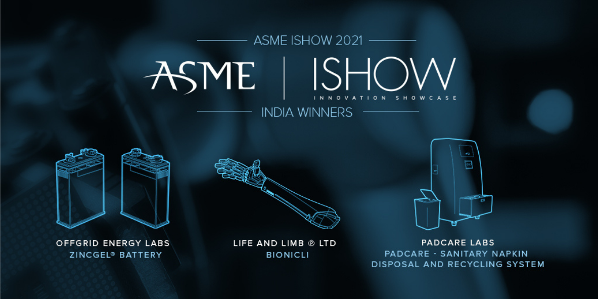 ASME ISHOW India Announces 2021 Winners